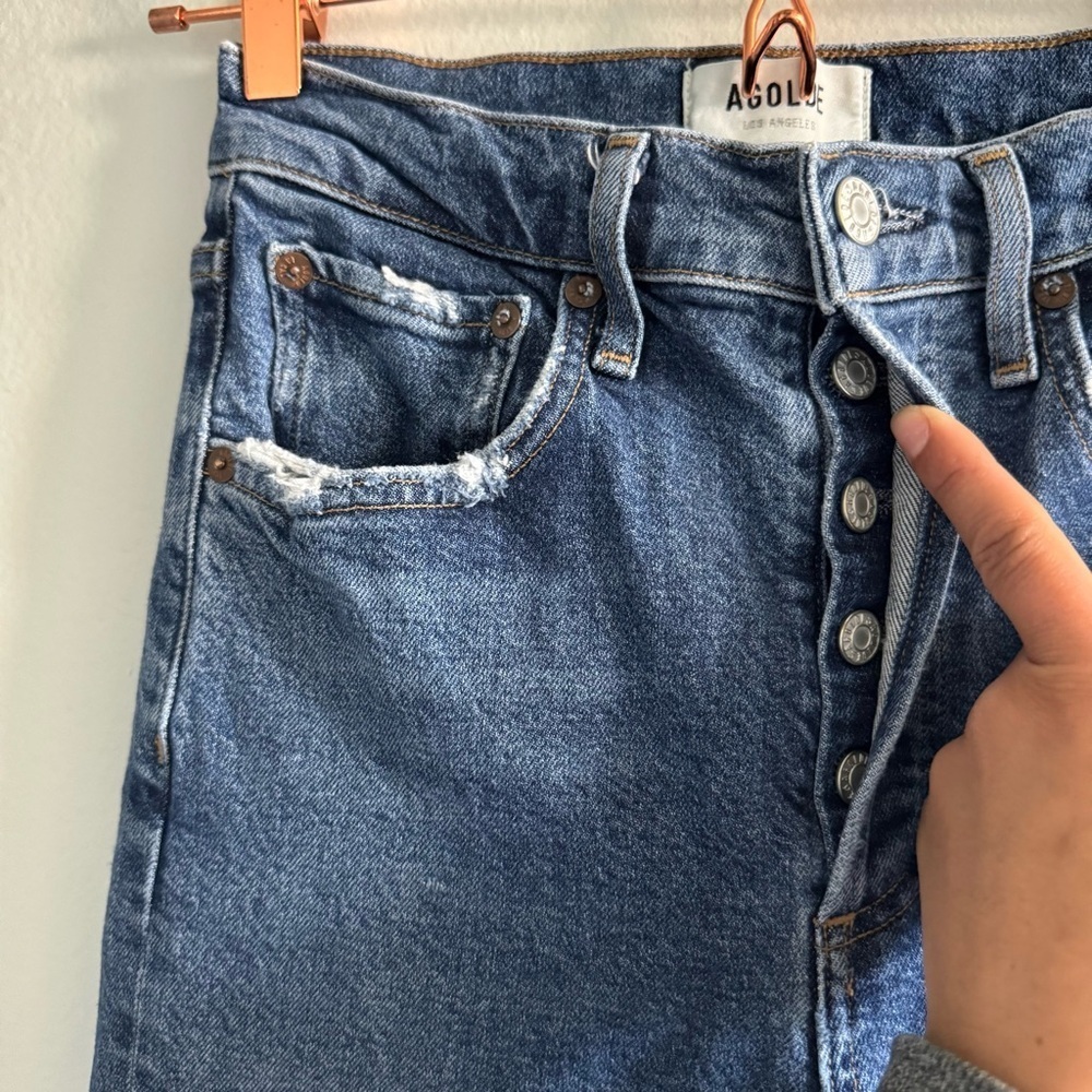 Agolde Riley High Rise Straight Crop in Pastime Size 25 - Picture 6 of 14